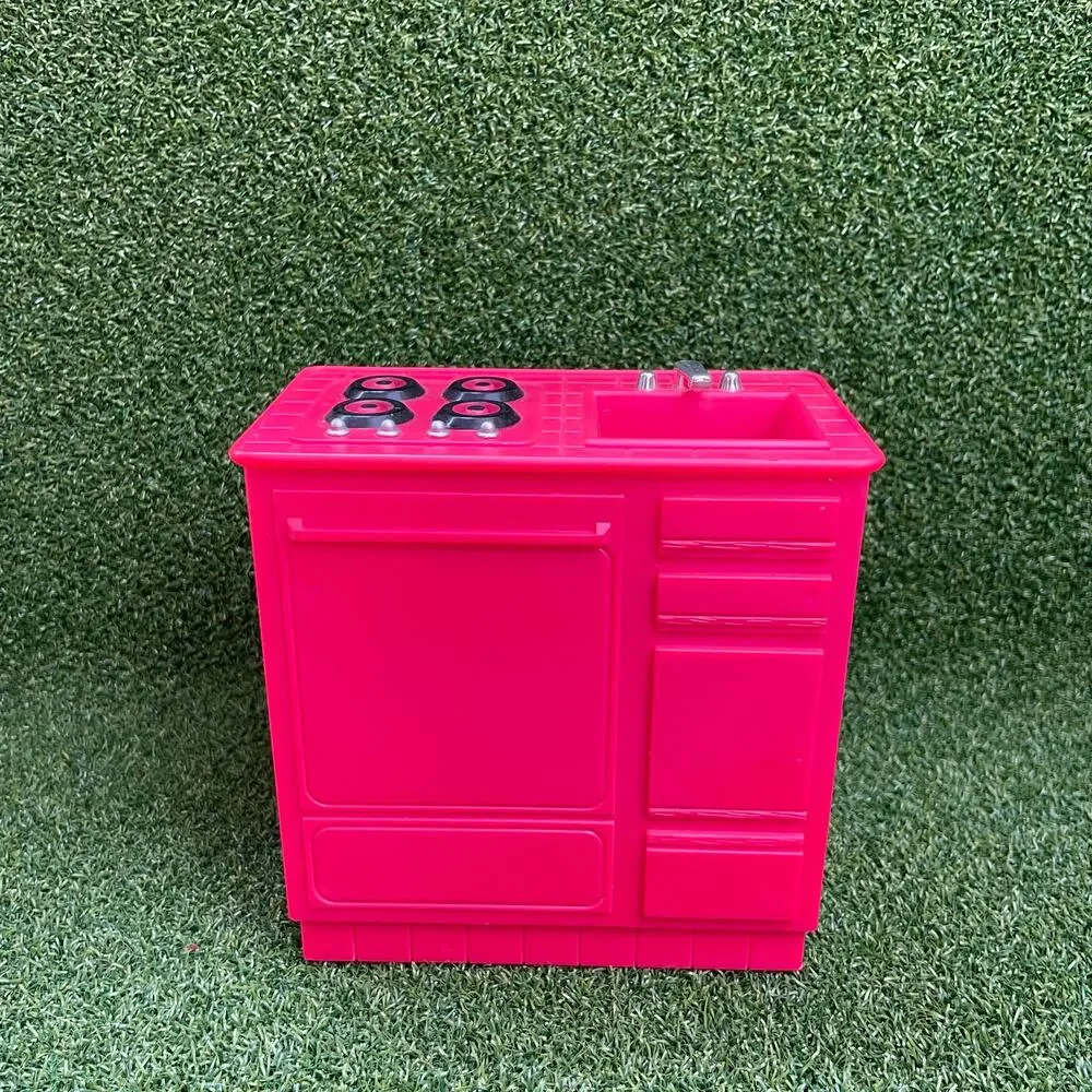 Vintage 1993 Barbie Kitchen Toy Stove Sink Unit Playset